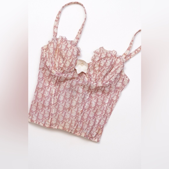Christian Dior Diorissimo Girly Pink Bustier Top - Picture 8 of 8